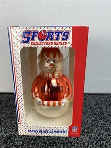 Cleveland Browns Sammlerstück Schneemann Schal Weihnachtsschmuck mundgeblasenes Glas NFL - Bild 1 von 9