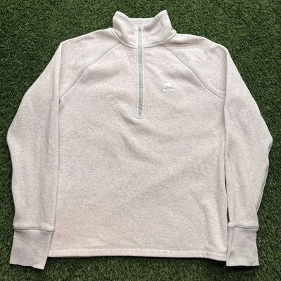 Roots Canada Pullover Womens Large Pink Quarter 1/4 Zip Sweatshirt - Image 1 of 4