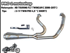 Exhaust 2 Into 1 Harley-Davidson StreetGlide FLHX Street Glide 2-1 Pipe 2007 - Bild 1 von 4