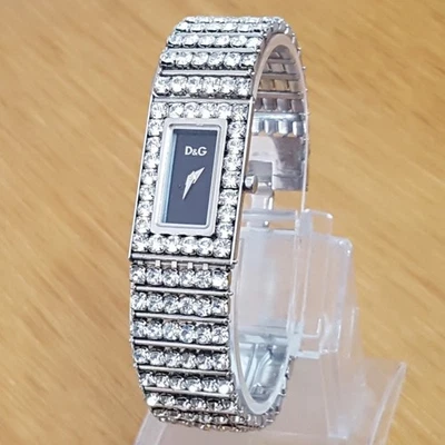 Ladies D&G Dolce & Gabbana Signature Swarovski Crystal Bracelet Designer Watch - Image 1 of 4