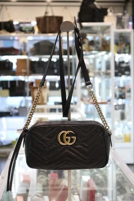 Gucci GG Marmont Leather Crossbody Camera Bag - Image 1 of 4