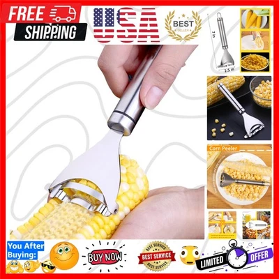 Pelador de maíz, pelador de maíz para herramienta removedora de maíz en mazorca, acero inoxidable m... Foto 1 de 4