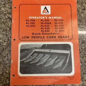 Allis Chalmers Bediener manuelle Maisköpfe schnell abnehmbar niedriges Profil - Bild 1 von 2