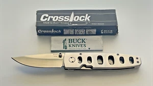 Buck 180EM CrossLock Stainless Folding Knife USA 1997 Limited Run 1/230 Rare - Picture 1 of 23