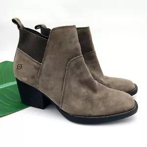 Stivaletti Chelsea scamosciati Born Garcia misura 9,5 tacco a blocco pull on - Foto 1 di 13