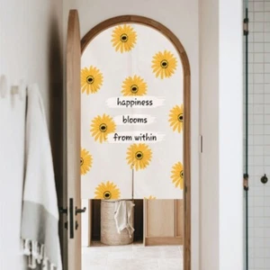 1X Bedroom Sunflower Door Curtain Dustproof Kitchen Room Divider Cabinet Drape - Picture 1 of 36