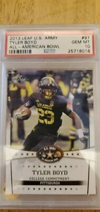2013 LEAF US ARMY ALL AMERICAN TYLER BOYD ROOKIE RC SP GEM MINT PSA 10 POP 2 - Picture 1 of 1