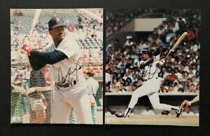 Lot of 2 Autographed Don Baylor 8x10s-Baseball Boston Red Sox New York Yankees