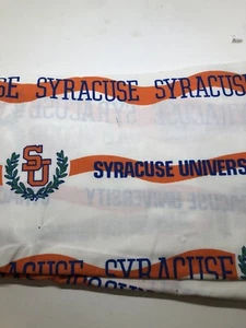Syracuse University White Fabric 3 Pieces Each Approximately 72 X 60 Inches - Picture 1 of 7