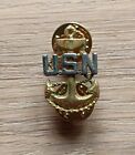 Insigne de Col / calot Post WW2 WWII Chief Petty Officer US Navy USN Marine.
