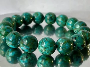 8" 42 Grams "Phoenix Stone/AAAAA"~CHRYSOCOLLA MALACHITE TURQUOISE Bracelet R1398 - Picture 1 of 8