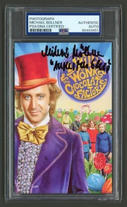 Foto firmada por Michael Bollner (PSA) Augustus Gloop Willy Wonka fábrica de chocolate - Imagen 1 de 2