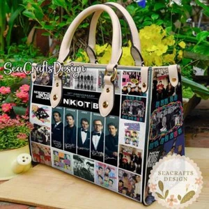 Personalized NKOTB Leather Handbag & Wallet, New Kids on the Block Shoulder Bag - Picture 1 of 3