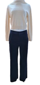 Club Monaco Women Wide Leg Cord Pantalons Navy NWT $109.99 - Picture 1 of 3