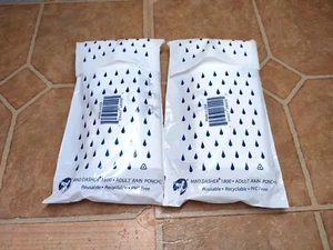 Lot of 2x: MAD DASHER 1800 Adult Hooded Rain Poncho Reusable PVC Free Recycle - Picture 1 of 10