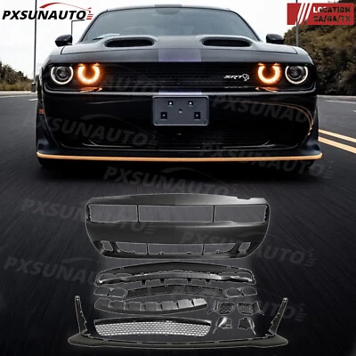 Fit for 2008-2014 Dodge Challenger Hellcat Style SRT Front Bumper Cover Kit Foto 1 de 4