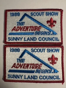 2-1988 Boy Scout Show Patches Sunny Land Council - Picture 1 of 3