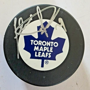 Felix Potvin AUTOGRAPED Toronto Maple Leafs OFFICIAL Trench NHL PUCK HP#01 - Picture 1 of 3