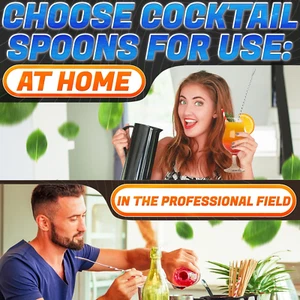 4 Pcs Bar Spoon Cocktail Mixing Spoon – 12'' Long Stainless Steel Cocktail St... - Picture 1 of 12
