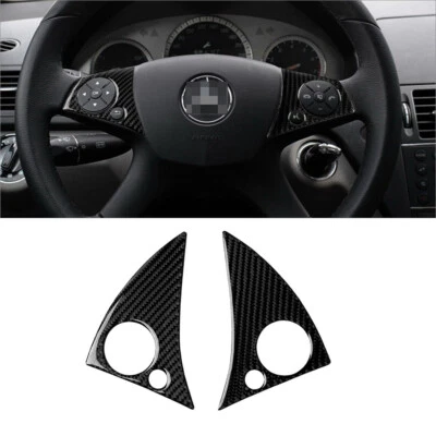 Carbon Fiber Steering Wheel Button Cover Trim For Mercedes-Benz W204 2007-2010 - image 1 of 4