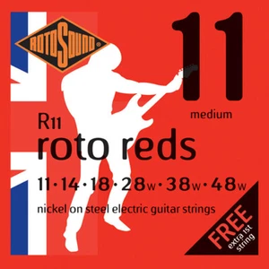 Rotosound Reds Nickel Electric Guitar Strings Medium 11-48 R11 - Picture 1 of 1