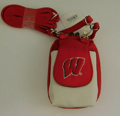 Wisconsin Badgers Purse Plus Touch Phone ID Wallet Charm 14 Gift Bag NCAA Cover