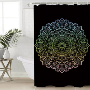 Mandala Shower Curtain, Bohemian, Boho, Bathroom, Waterproof, 180cmx180cm - Picture 1 of 8