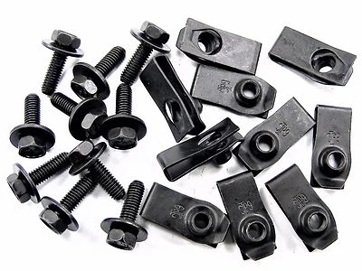 ISUZU Body Bolts & U-nut Clips- M6-1.0 x 20mm Long- 10mm Hex- 20pcs (10ea)- #151 - Image 1 of 4
