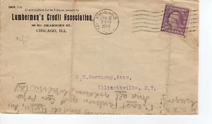 LUMBERMEN'S CREDIT ASSOCIATION, CHICAGO, ILLINOIS 1919 FDC8069 - Picture 1 of 1