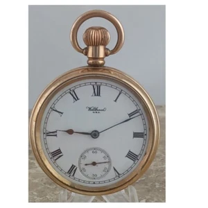 Stunning 14k Gold Waltham 7 Jewelled Traveller Pocket Watch 1911 - Picture 1 of 14