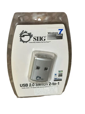 SIIG USB 2.0 CONMUTADOR HUB PUERTO DIVISOR 2-a-1 (JU-SW2112-S2) ¡TOTALMENTE NUEVO! Foto 1 de 3