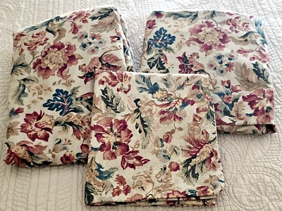 2- Ralph Lauren Vintage "Highgate" Floral Doble Sábanas Ajustables con Una Funda de Almohada Foto 1 de 4