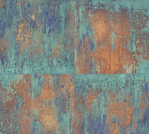 Papel pintado abstracto Profhome 361181-GU azul mate marrón 5,33 m2 - Imagen 1 de 6