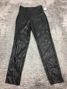 Rue 21 Faux Leather Pants Womens Size Large / XL Black Stretch Skinny - Picture 1 of 13