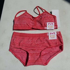 NWT Maidenform Girl Seamless Padded Bralette Bra or Girl Shorts Red M L XL