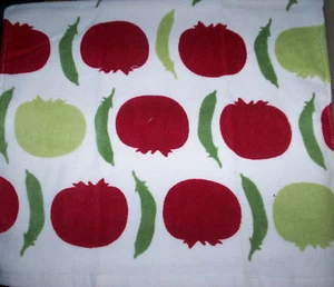 NEU SCHÖNES KÜCHEN HAND GESCHIRR VELOUR HANDTUCH * Tomaten & Erbsen WEICH * - Bild 1 von 1