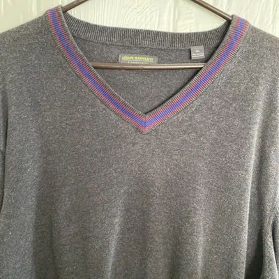 Suéter John Bartlett Consensus Algodão Tamanho XXL Masculino Carvão Vermelho e Azul Acento - Imagem 1 de 4