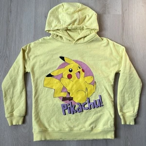 Pokemon Pikachu Girls Yellow Hoodie Sweatshirt Kids Apparel 2024 - Picture 1 of 9