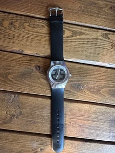 Rare y2k FOSSIL Big Tic Watch, Steel + Rubber Strap, JR-7844, + New Battery - Bild 1 von 7