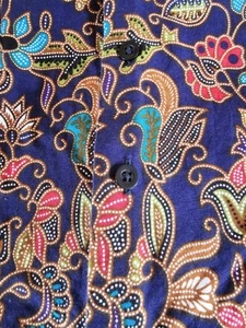 Batik Print Short Sleeve Shirt and Shorts - Picture 1 of 8