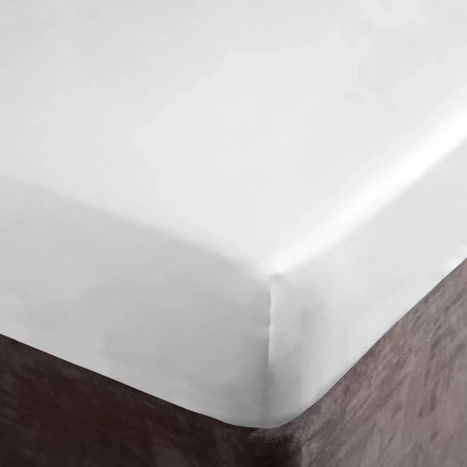 Belledorm Pure Egyptian Cotton Sateen 1000 Thread Count White Fitted Sheet in 4