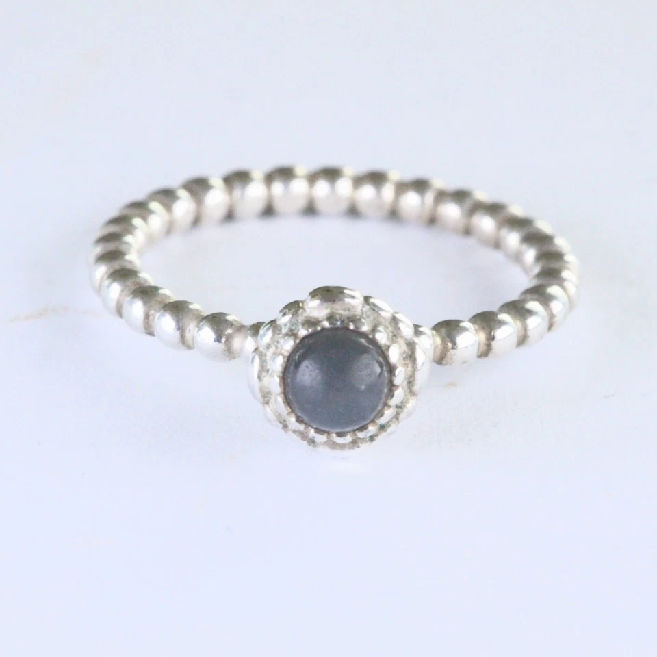 Pandora Sterling Silver Moonstone June Birthday Bloom Ring 190854MSG Size: 56 - Image 1 of 3