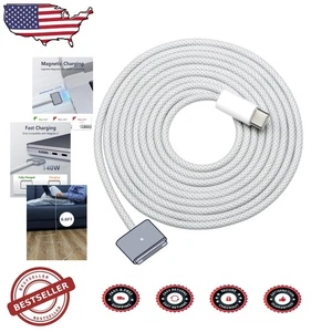 USB-C Magnetic 3 Cable 6.6ft Braided Fast Charge 140W Space Gray - Picture 1 of 10