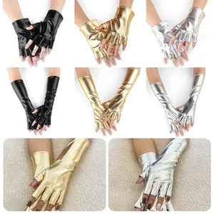 Punk Style Half Finger Gloves Cosplay Gloves Hip Hop Performance - Picture 1 of 18