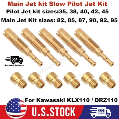 For Kawasaki KLX 110 DRZ Pilot Jet Kit & Larger Main Jet Kit TBW1458 & TBW0294 - Image 1 of 4