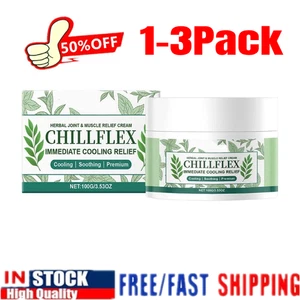 1-3X Crema Herbal Alivio Articular y Muscular Chillflex Alivio de Enfriamiento Inmediato 100g - Imagen 1 de 18