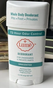 Lume Whole Body Deodorant Smooth Solid Stick 2.2 oz Unscented New Sealed - Picture 1 of 4