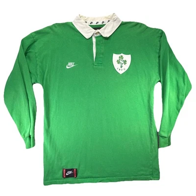 Vintage Nike Shirt Men’s XL Rugby 90s Ireland Green LS Jersey Kit RARE 1993 Polo - Image 1 of 4