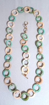 Pulsera y Collar Colección Anju Omala - Verde y Beige Foto 1 de 4