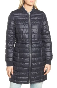 KENNETH COLE NEW YORK 164798 Women's Quilted Puffer Coat Navy Sz. Medium - Picture 1 of 4